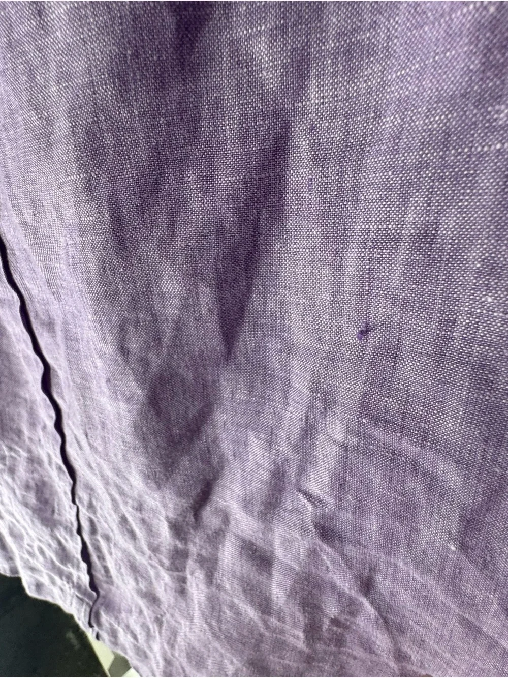 Poetry Linen Women’s Purple Lilac long line Button Up Long Sleeve Shirt Size 10 - Picture 7 of 11